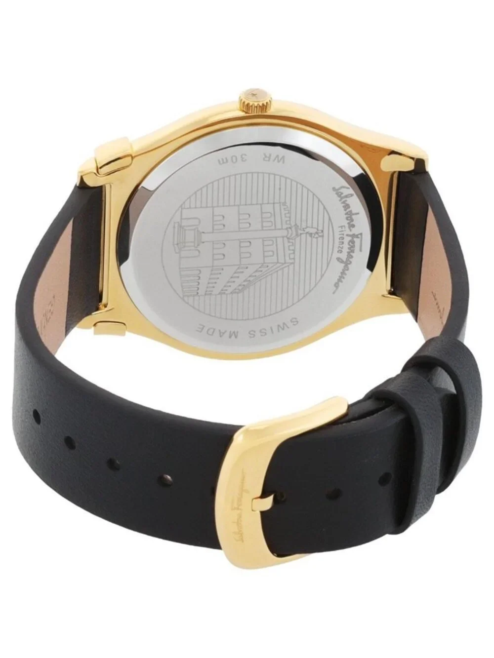 NWT Ferragamo 1898 Slim Quartz Black Dial Men's Watch